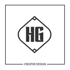 Initial HG Letter Logo Template Design