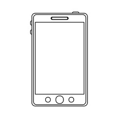 Smartphone mobile technology in black and white