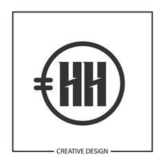 Initial HH Letter Logo Template Design