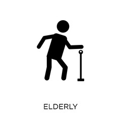 Elderly icon. Elderly symbol design from Insurance collection. Simple element vector illustration. Can be used in web and mobile.