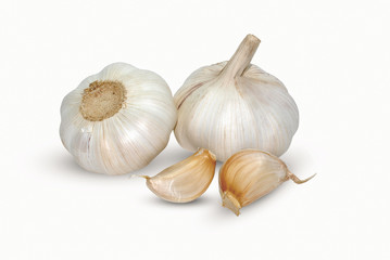 garlic isolated on white background