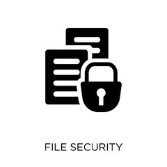 File security icon. File security symbol design from Internet security collection.