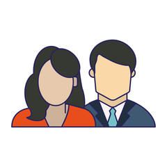 Couple avatar faceless