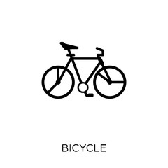 Fototapeta premium Bicycle icon. Bicycle symbol design from Transportation collection. Simple element vector illustration. Can be used in web and mobile.