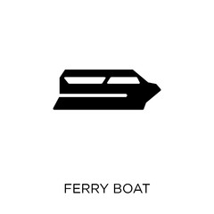 Ferry boat icon. Ferry boat symbol design from Transportation collection. Simple element vector illustration. Can be used in web and mobile.