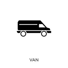 Van icon. Van symbol design from Transportation collection. Simple element vector illustration. Can be used in web and mobile.