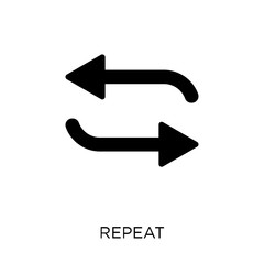 Repeat icon. Repeat symbol design from User interface collection.