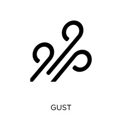 Gust icon. Gust symbol design from Weather collection.