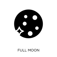 Fototapeta premium Full moon icon. Full moon symbol design from Weather collection.