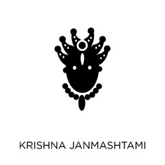 Krishna Janmashtami icon. Krishna Janmashtami symbol design from India collection.