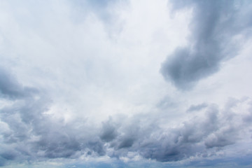 Moody cloudy sky before the rain storm