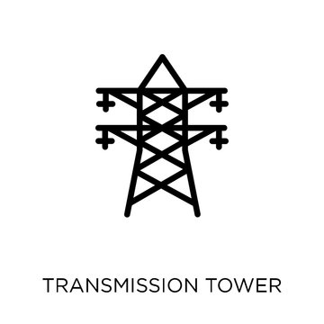 Transmission Tower Icon. Transmission Tower Symbol Design From Industry Collection.