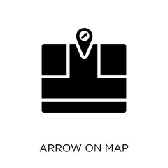 Arrow On Map icon. Arrow On Map symbol design from Maps and locations collection.