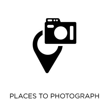 Places to photograph icon. Places to photograph symbol design from Maps and locations collection.