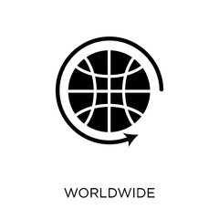 Worldwide icon. Worldwide symbol design from Maps and locations collection.