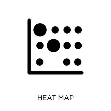 Heat Map Icon. Heat Map Symbol Design From Maps And Locations Collection.