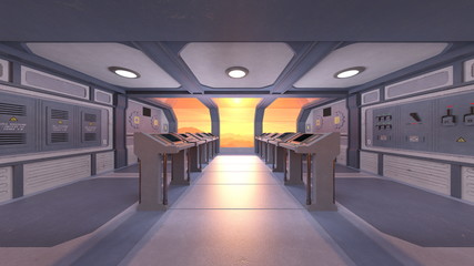 Obraz premium 宇宙船内部