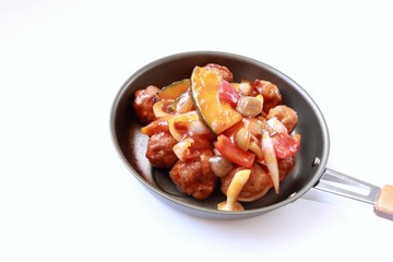 肉団子　あんかけ野菜