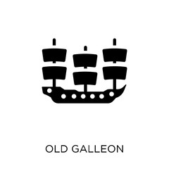 Old Galleon icon. Old Galleon symbol design from Nautical collection.
