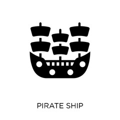 pirate ship icon. pirate ship symbol design from Nautical collection.