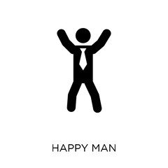 Happy man icon. Happy man symbol design from People collection.