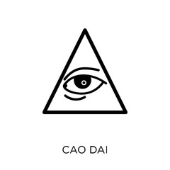 Cao dai icon. Cao dai symbol design from Religion collection.