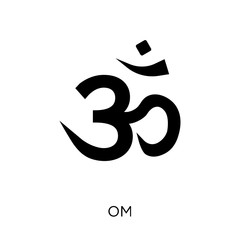 Om icon. Om symbol design from Religion collection. - obrazy, fototapety, plakaty