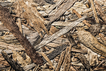Compressed plywood material horizontal view