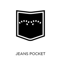 Jeans pocket icon. Jeans pocket symbol design from Sew collection.