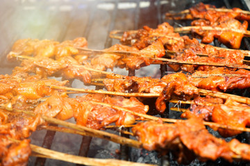 meat on grill