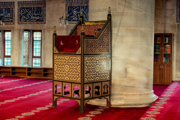Wooden minbar sermon pulpit of Ottoman times
