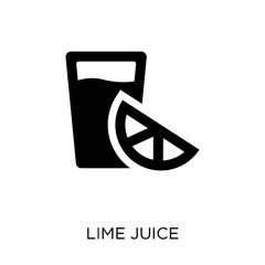 Lime juice icon. Lime juice symbol design from Summer collection.