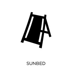 Sunbed icon. Sunbed symbol design from Summer collection.
