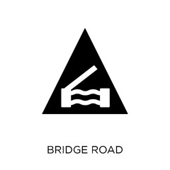 Fototapeta premium Bridge road sign icon. Bridge road sign symbol design from Traffic signs collection.