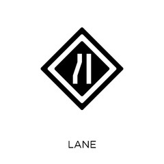 Lane sign icon. Lane sign symbol design from Traffic signs collection.