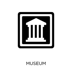 Museum sign icon. Museum sign symbol design from Traffic signs collection.