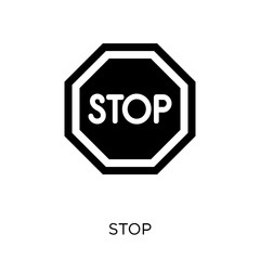 Stop sign icon. Stop sign symbol design from Traffic signs collection.