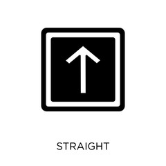 Straight sign icon. Straight sign symbol design from Traffic signs collection.