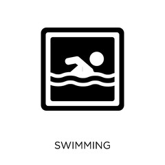 Swimming sign icon. Swimming sign symbol design from Traffic signs collection.