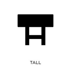 Tall sign icon. Tall sign symbol design from Traffic signs collection.