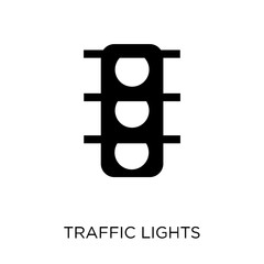 Obraz premium Traffic lights sign icon. Traffic lights sign symbol design from Traffic signs collection.