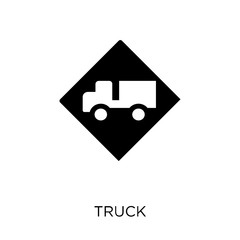 Truck sign icon. Truck sign symbol design from Traffic signs collection.