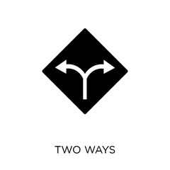 Two ways sign icon. Two ways sign symbol design from Traffic signs collection.