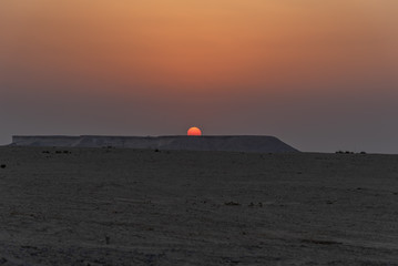 Sunset in Qatari Desert