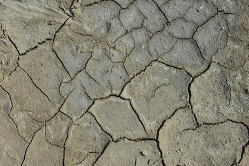 Dry soil cracking