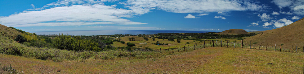 Island view from Rano Kau pathway - Easter Island - Ilha de Páscoa - Isla de Pascoa - Rapa Nui	