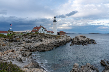 lighthouse on the coast portland maine
