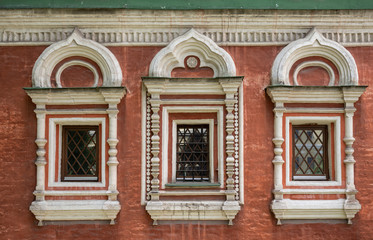 Fototapeta na wymiar Old windows of the monastery