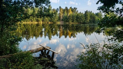 Place on the lake, lured for fishing