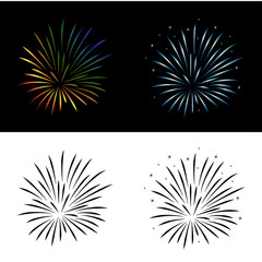 fireworks  logo icon design template vector